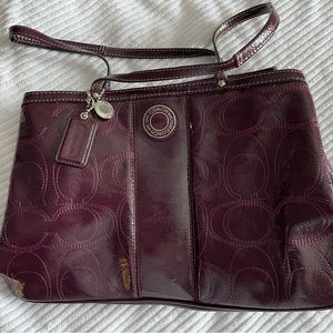 Coach purple shoulder bag